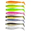 Isca Macia Taiyu T-Tail 8cm 11cm Com Fio e Olho Isca Realista Isca Artificial Isca Macia PVC Afundante Duas Cores Isca de Imitação