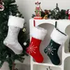 Calcetín de Navidad transfronterizo, bolsa grande de dulces, bolsa de regalo, colgante de decoración para árbol de Navidad en casa, calcetín de Navidad de copo de nieve de terciopelo