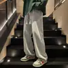Jeans Vintage Primavera e Outono Reto Solto Confortável Moderno Marca Perna Larga Americano High Street Versátil Casual Calças Compridas Masculinas