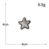 Adesivos de Tecido Bordados com Lantejoulas e Letras Bordadas Estrelas de Cinco Pontas Tendência Transfronteiriça Adesivos Decorativos para Roupas, Sapatos e Bolsas Sem Costura