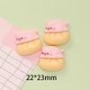 Lindo pastel de cerdito, donut, helado, bricolaje, crema, pegamento, funda para teléfono, hebilla para zapatos, horquilla, accesorios de joyería de resina