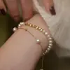 Pulsera de Perlas de Imitación Nueva Transfronteriza 2025, Estilo Retro de Moda, Temperamento Suave y Elegante, Set Elegante de Joyería para Mujeres, Regalo