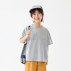 La nueva ropa de verano para niños de Haima para niños: Camisetas ligeras de manga corta con estampado repelente al agua para niños mayores