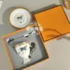Serie de Trofeos Altos Aijia Estilo Europeo Oficina Hogar Retro Lujo Ligero Taza de Café y Platillo con Cuchara Recomendación de Regalo