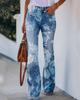 BD 02 260g twill mujer estampado imitación jeans AliExpress ebay Europeo y Americano Comercio exterior pantalones casuales delgados
