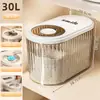 Caja de Almacenamiento de Granos, Contenedor de Arroz, Frasco Sellado de Grado Alimenticio para el Hogar, Contenedor de Arroz Transparente, Contenedor de Granos a Prueba de Insectos y Humedad, Caja de Arroz