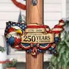 Placa de Porta do 250º Aniversário dos Estados Unidos Transfronteiriça Placa de Porta do 4 de Julho