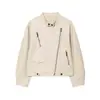 Para Aliexpress Popular Exportación Transfronteriza Estilo Europeo y Americano Ropa para Mujer Cremallera Decorativa Chaqueta de Vuelo PU Chaqueta de Béisbol