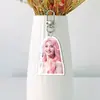 Llavero de doble cara con respaldo blanco de acrílico de Rainie Yang, colgante para bolsa de apoyo de fans, colgante para mochila, mercancía de celebridad, diseño personalizado disponible