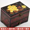 Caja de joyería de laca de Pingyao, caja de regalo de boda retro de madera, caja de maquillaje de novia, artesanía roja del patrimonio cultural inmaterial chino.