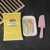 Nuevo Juego Desechable de Cuchillo, Tenedor y Plato para Pastel, Combinación de Plato y Tenedor para Hornear, Vajilla de Cumpleaños, Plato, Tenedor y Vela de Papel Biodegradable