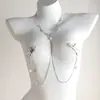 Cadena para el Cuerpo con Pinza de Strass para Pezón Sexy, Cadena para el Pecho con Borla y Perla Sin Perforación, Accesorio Erótico de Coqueteo Subcultural