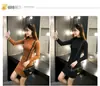 2026 Emagrecimento Outono/Inverno Novo Gola Meia-Alta Suéter Engrossado Comprimento Médio Estilo Coreano Bodycon Ajustado Vestido de Tricô