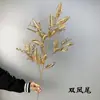 Flores de Simulación para Boda Serie Dorada Hojas de Ginkgo Eucalipto Arreglo Floral para Salón de Bodas Decoración de Pasillo Festival de Primavera Cubo de la Fortuna Flores Artificiales