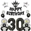 Venta Caliente Transfronteriza Set de Globos para Cumpleaños 18/21/30/40/50/60 años Globo de Película de Aluminio de 40 pulgadas Decoración para Fiesta de Cumpleaños