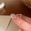 Anillo Delgado Circular Exquisito y Dulce de Flor con Lazo para Mujer, Simple Elegante, Anillo de Moda y Versátil