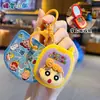 Llavero Colgante Auténtico de Mini Consola de Juegos Divertida de Crayon Shin-Chan Dibujo Animado Juguete para Aliviar el Estrés Colgante para Bolso Regalo