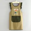 Delantal Impermeable de Manga Larga para Catering y Trabajo, Uso en Cocina y Hogar, Delantal de Dibujos Animados Anti-Manchas y Resistente a la Suciedad