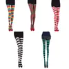 Medias para Niños Adultos Calcetines de Rodilla de Halloween Atmósfera Festiva Escenario Rendimiento Disfraz Calcetines con Estampado de Pie de Raya de Color