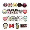 Bordado Bordado Subsidio Bordado por Computadora Capítulo Lentejuelas Brillantes Rotación LOVE Cara Sonriente Parche de Ropa para Combinar con Todo