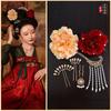 Horquilla de estilo antiguo estilo Tang para modelado de concubina imperial, accesorios diarios, simulación Hanfu, combinación de peonías, accesorios para horquilla Ming, accesorios para el cabello