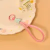 Cordón corto tejido bicolor para tarjetas de identificación, llavero, accesorio universal estilo dopamina, paracord hecho a mano DIY