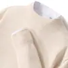 Suéter de Lana de Punto para Hombre, Color Puro, Holgado, Cuello Alto Medio, Línea Única, Listo para Usar, Suéter Casual de Negocios, Cálido, Talla Grande
