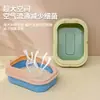Caja de arena semicerrada para gatos, inodoro extragrande antisalpicaduras, suministros para gatos, caja de arena para gatos, venta directa al por mayor