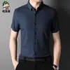 Camisa de hombre de manga corta 2022 verano nueva camisa para hombre de mediana edad casual sin costuras rayas una generación al por mayor