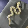 Broche Personalizado en Forma de Serpiente, Broche de Diseño Nicho de Zirconia de Lujo Ligero para Mujer, Pin para Suéter y Traje, Unisex