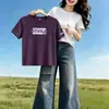 Comercio Exterior Transfronterizo Ropa para Mujer Tallas Grandes para Mamás, Nuevo Estilo de Verano, Corte Ajustado, Cuello Redondo, Diseño Elegante, Versátil Estampado de Manga Corta