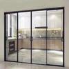 Directo de fábrica aleación de aluminio puerta de vidrio puerta corredera estrecha puerta moderna minimalista puerta insonorizada cocina balcón puerta corredera
