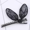 Acessórios de cabelo mais vendidos Orelhas de coelho de renda preta faixa de cabelo com diamante presilha de cabelo presilha BB presilha joias atacado