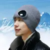 Gorro de punto de otoño e invierno con gafas de aviador, gorro de seguridad cálido, gorro versátil para clima frío, gorro moderno a prueba de viento para hombre