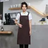 Avental de cafeteria logo floral fruta barista roupa de trabalho loja de milk tea catering cintura