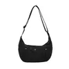 Bolsa de tecido impermeável ultraleve estilo japonês, unissex, bolsa de ombro versátil, bolsa transversal, bolsa multifuncional de nylon, leve, grande capacidade, bolsa em formato de chifre