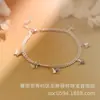 Pulsera de Plata Pura 990 Mariposa Amor Doble Capa para Mujer, Dulce Diseño de Nicho, Joyería de Plata Pura de Alta Gama, Regalo de Cumpleaños
