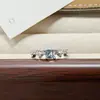 Flor Borboleta Esmalte Super Brilho Moda Zircônia Anel Aberto Feminino Exquisito Acessível Luxo Nicho Alto Padrão Anel de Empilhar