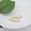 Accesorios de Joyería DIY Cobre Chapado en Oro Real Micro Aretes de Gancho para la Oreja Perla Soporte Vacío Aretes Coreanos para Mujer HW01