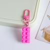 Blocos de construção coloridos Pequena Porta Cadeia Chaveiro Pingente Estudante Telefone Móvel Bolsa Acessórios Decorativos Simples Enfeites Pendurados Presente para Namorada