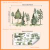 MS711 Nuevo Bosque de Pinos Acuarela Dormitorio Sala de Estar Pared de Fondo Pegatinas de Pared Decorativas Pegatinas de Pared Autoadhesivas