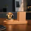 Portaplumas de Bola de Cristal de Madera Maciza Personalizado Luz Nocturna Adornos de Feng Shui de Escritorio Regalo Creativo de Cumpleaños para Estudiantes Niños y Niñas