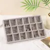 Bandeja para Joyas Bandeja de Exhibición para Joyas Terciopelo Beige Exhibidor de Pendientes Cajón de Almacenamiento a Prueba de Polvo Caja de Almacenamiento para Joyas