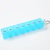 Caja de Pastillas Transparente de Siete Compartimentos para Siete Días Más Vendida de Amazon, Caja de Pastillas Compartimentada Portátil para Cápsulas en Ruso