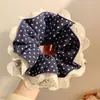 Goma de pelo grande estilo coreano para mujer, alta elasticidad, banda elástica para el pelo duradera, accesorio para el pelo de encaje de alta gama, venta al por mayor