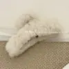Novo Presilha de Cabelo de Pelo Sintético de Visão, Presilha Cruzada Elegante Versátil, Presilha Simples de Tubarão, Presilha de Cabelo Peluda na Parte de Trás da Cabeça