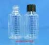 Botella transparente de 60 ml para pigmento de tatuaje, tapa de punta transparente, modelo de biberón para color de pigmento de tatuaje, botella de pintura de tono superior