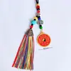 Colgante para coche en el mismo estilo que los borlas de cinco colores del Tíbet, cuerda colgante de campana del dios de la riqueza de cinco vías, recuerdo de atracción turística de Yunnan