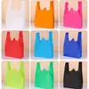 Bolsas tipo chaleco no tejidas, Bolsas de compras para supermercado, Bolsas tipo chaleco biodegradables y ecológicas hechas a medida, Bolsas de mano publicitarias con impresión a color