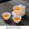 Jingpu Jade San Cai Gaiwan Conjunto Doméstico de Chá Kung Fu Textura de Porcelana de Jade Xícara para Preparo de Chá Conjunto de Chá Leve de Luxo Único Lembrança